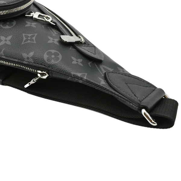 LOUIS VUITTON Duo Sling Taigarama Backpack Bag Black