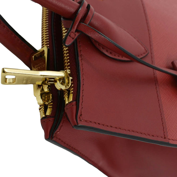 PRADA Paradigme Saffiano Leather Tote Shoulder Bag Red