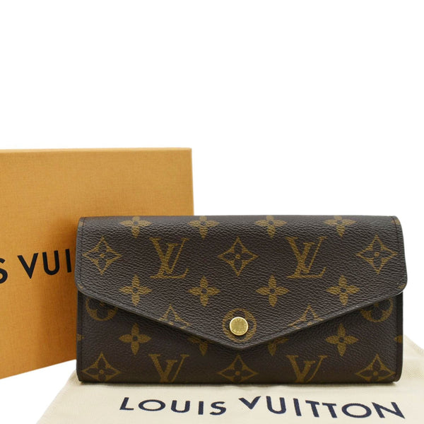 LOUIS VUITTON Sarah Monogram Canvas Wallet Brown