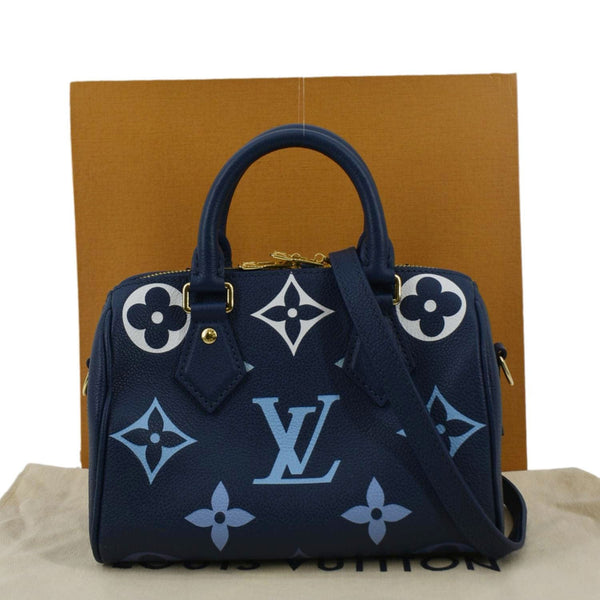 LOUIS VUITTON Speedy 20 Bandouliere Empreinte Monogram Shoulder Bag Degrade Blue