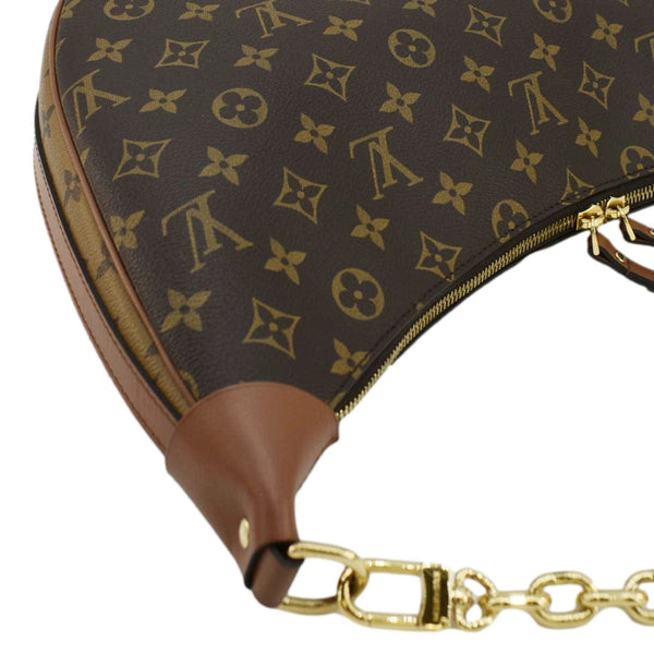 LOUIS VUITTON Loop Reverse Monogram Canvas Shoulder Bag Brown