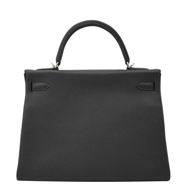 HERMES Kelly 32 Shoulder Bag Black back look