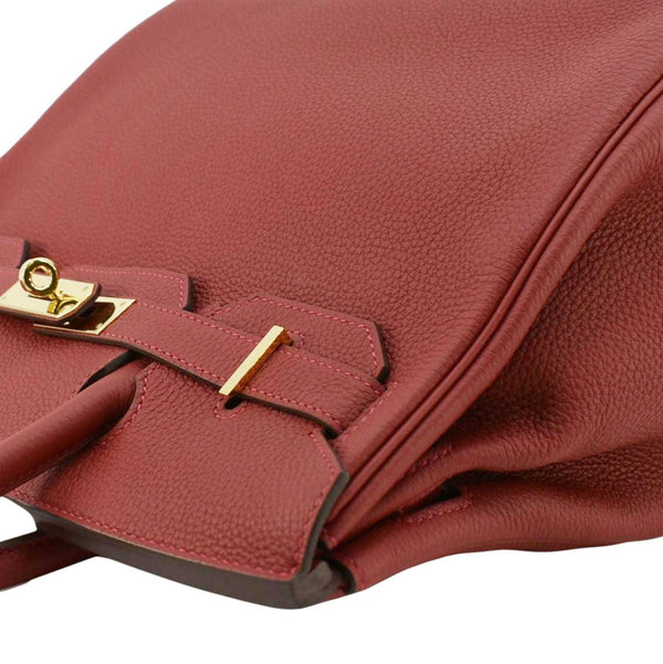 HERMES Birkin 30 Togo Leather Tote Bag Red 2020