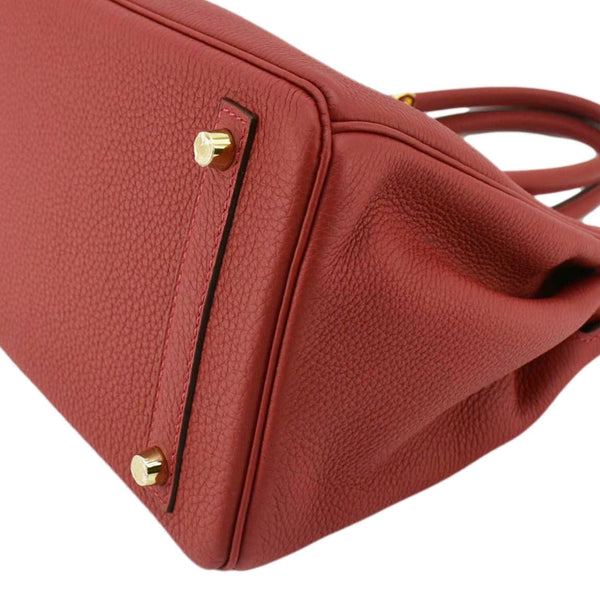 HERMES Birkin 30 Togo Leather Tote Bag Red 2020