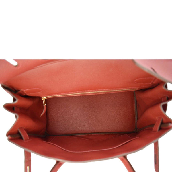 HERMES Birkin 30 Togo Leather Tote Bag Red 2020