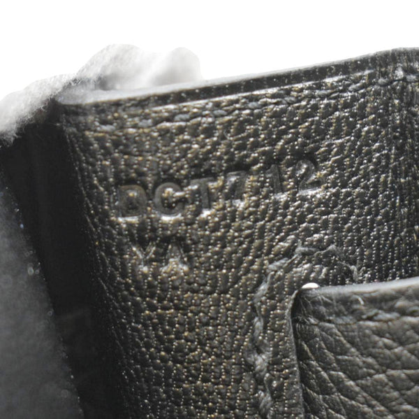 HERMES Kelly 32 Togo Leather Tote Shoulder Bag Black