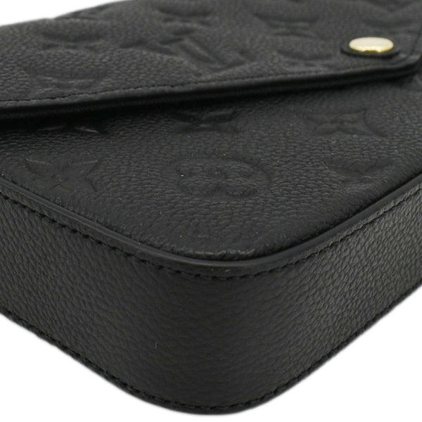 LOUIS VUITTON Felicie Monogram Empreinte Pochette Shoulder Bag Black
