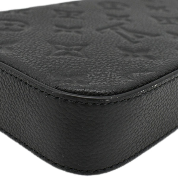 LOUIS VUITTON Felicie Monogram Empreinte Pochette Shoulder Bag Black