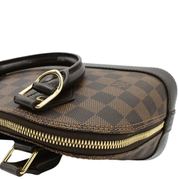 LOUIS VUITTON Alma BB Damier Ebene Satchel Bag Brown