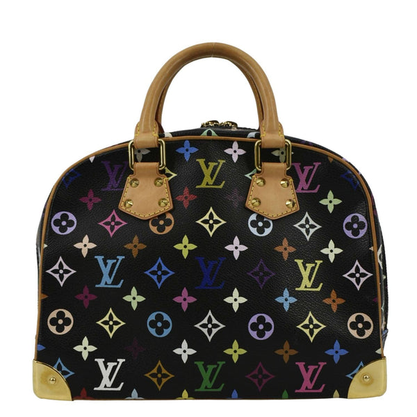 LOUIS VUITTON Trouville Multicolor Monogram Canvas Satchel Bag Black