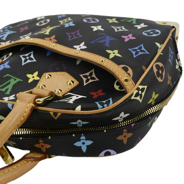LOUIS VUITTON Trouville Multicolor Monogram Canvas Satchel Bag Black