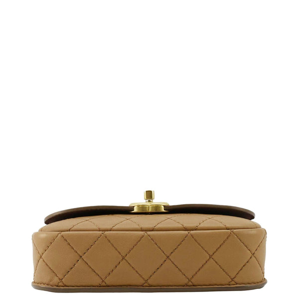 CHANEL Multi Pouching Flap With Coin Purse Quilted Calfskin Leather Crossbody Bag Brown