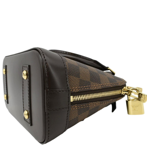 LOUIS VUITTON Alma BB Damier Ebene Satchel Bag Brown