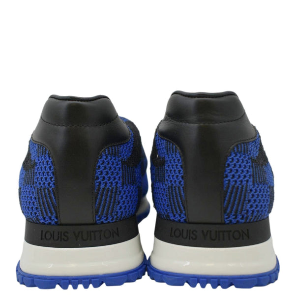 LOUIS VUITTON Runaway Trainer Damier Leather Sneakers Blue US 6