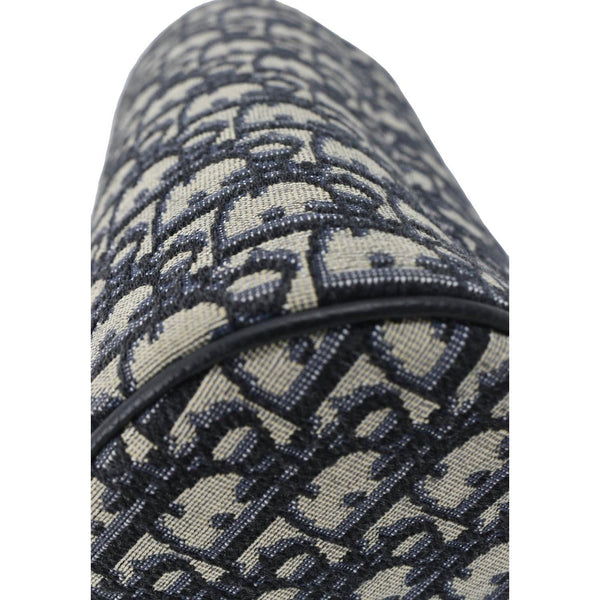 CHRISTIAN DIOR Roller Oblique Canvas Messenger Bag Navy Blue