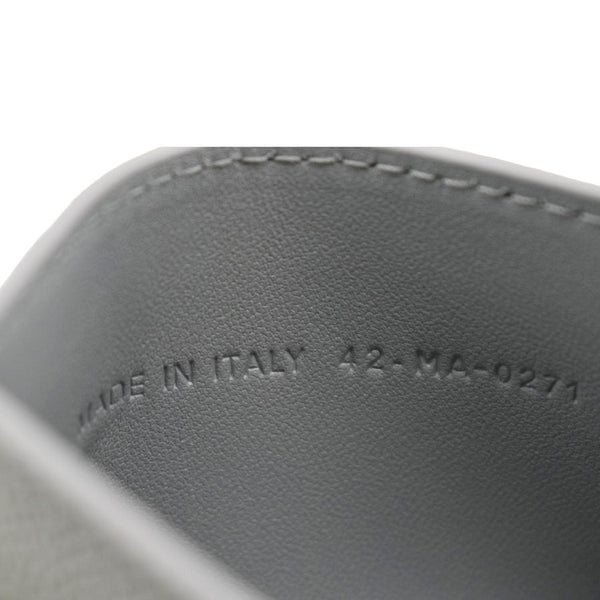 CHRISTIAN DIOR 30 Montaigne Grained Calfskin Leather Card Holder Dark Grey