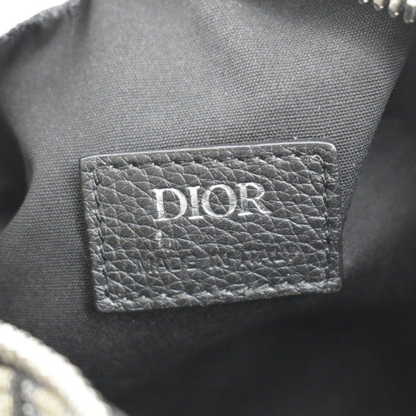 CHRISTIAN DIOR Roller Oblique Canvas Messenger Bag Navy Blue