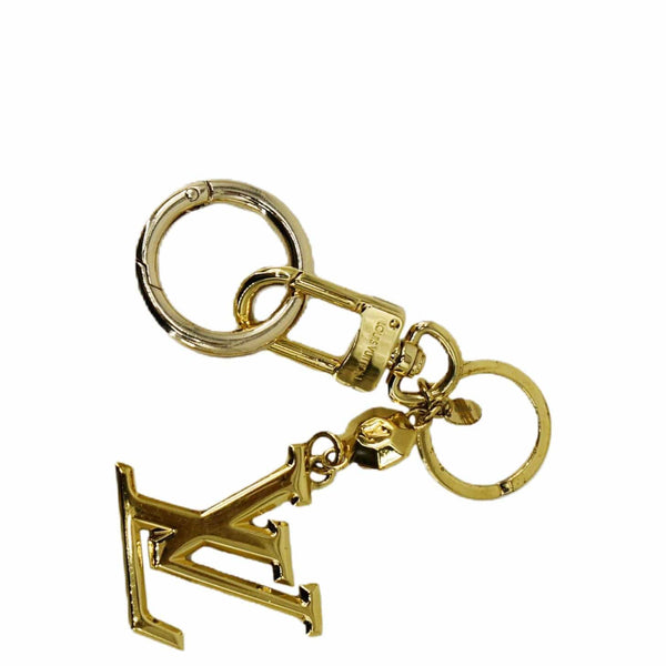 LOUIS VUITTON Facettes Metal Bag Charm Key Holder Gold