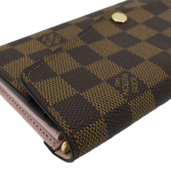 LOUIS VUITTON Sarah Damier Ebene Wallet Rose Ballerine