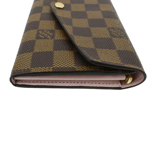 LOUIS VUITTON Sarah Damier Ebene Wallet Rose Ballerine