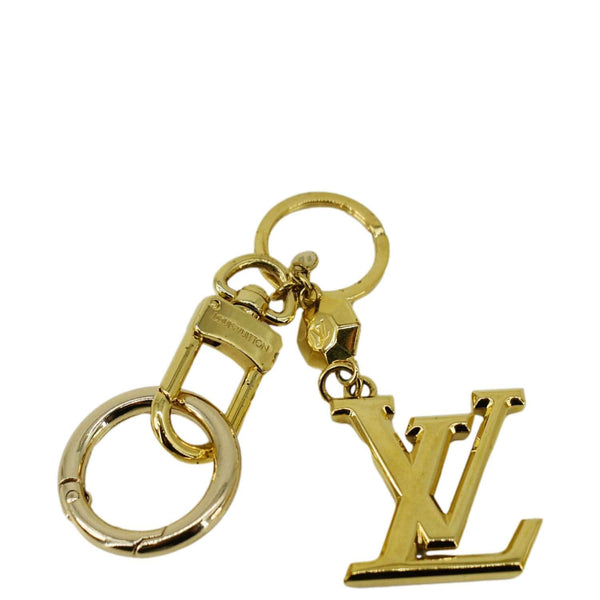 LOUIS VUITTON Facettes Metal Bag Charm Key Holder Gold