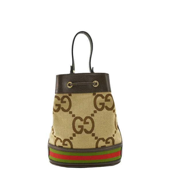 GUCCI Ophidia Small GG Supreme Canvas Bucket Bag Beige 550621
