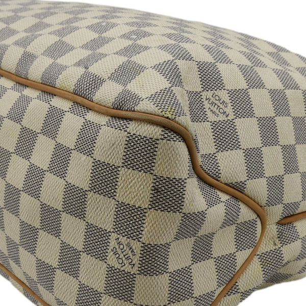 LOUIS VUITTON Delightful MM Damier Azur Hobo Shoulder Bag White