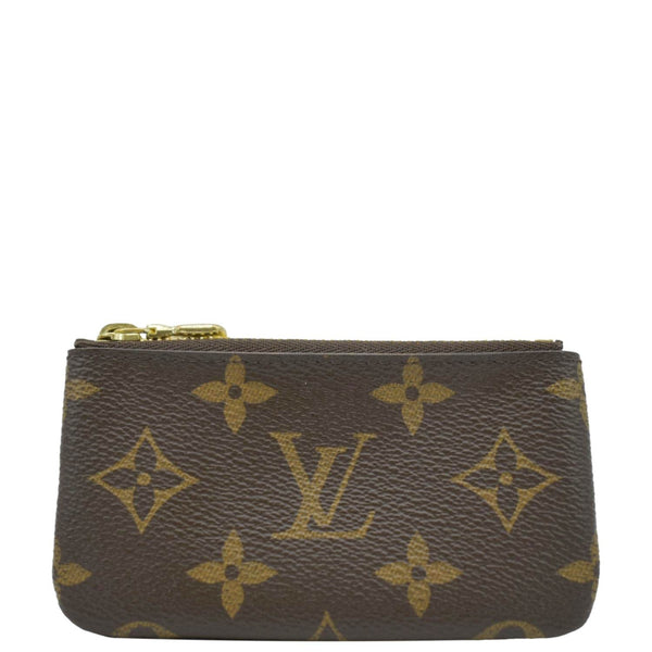 LOUIS VUITTON Brown Coin Case front end view