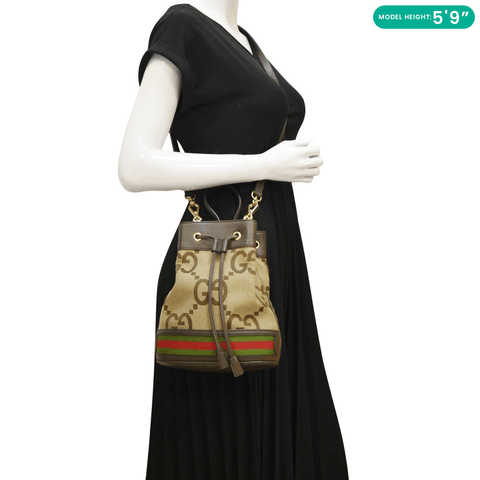 GUCCI Ophidia Small GG Supreme Canvas Bucket Bag Beige 550621