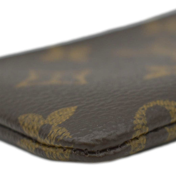 LOUIS VUITTON Brown Coin Case lower left border view