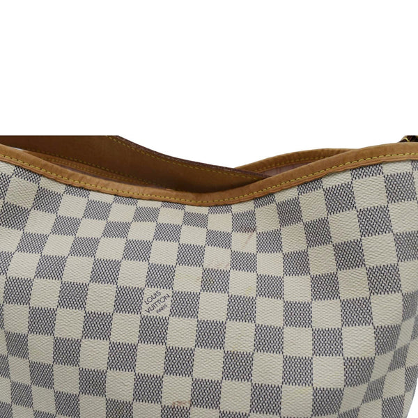 LOUIS VUITTON Delightful MM Damier Azur Hobo Shoulder Bag White