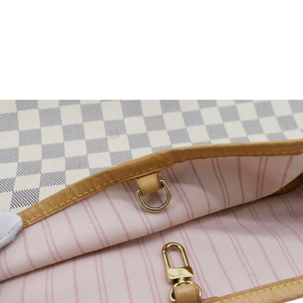 LOUIS VUITTON Delightful MM Damier Azur Hobo Shoulder Bag White