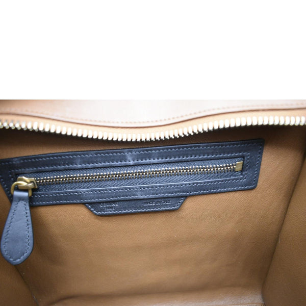 CELINE Luggage Smooth Leather Shoulder Bag Tricolor