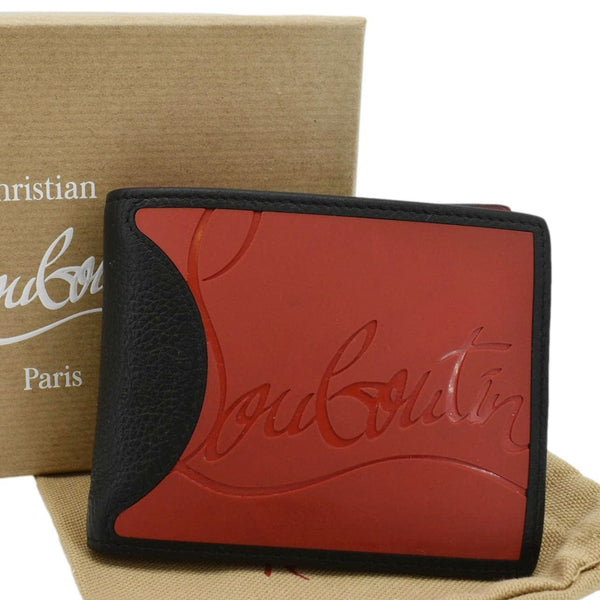 CHRISTIAN LOUBOUTIN Coolcard Grained Calf Leather Bifold Wallet Black