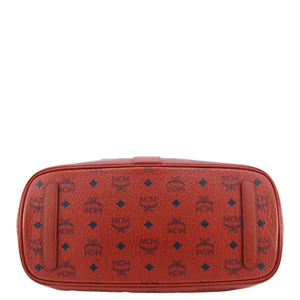 MCM Reversible Liz Large Visetos Canvas Shopper Tote Bag Red