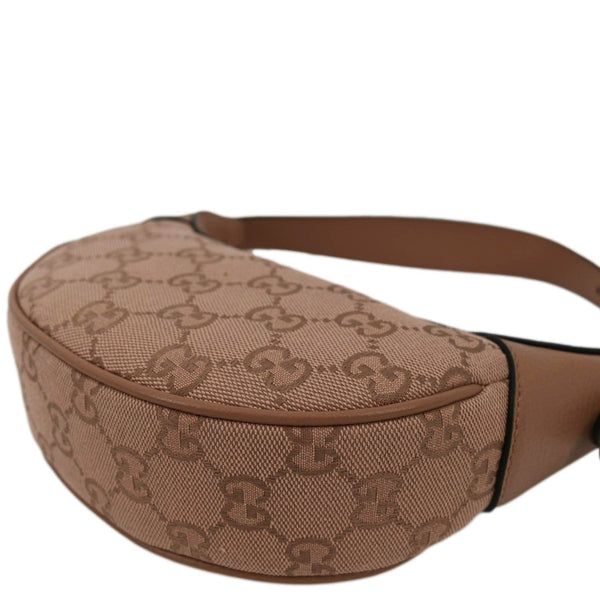 GUCCI Mini Ophidia Jumbo GG Supreme Canvas Hobo Bag Pink 658551