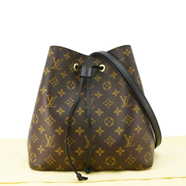 LOUIS VUITTON Neonoe MM Monogram Canvas Shoulder Bag Black
