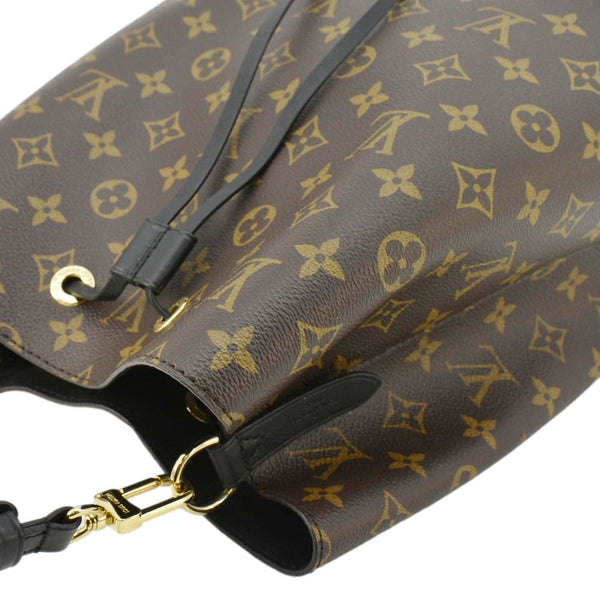 LOUIS VUITTON Neonoe MM Monogram Canvas Shoulder Bag Black