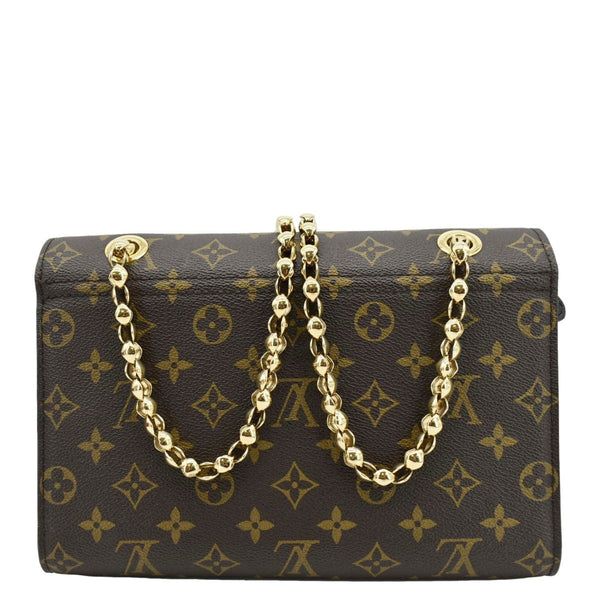 LOUIS VUITTON Victoire Monogram Canvas Crossbody Bag Black back look