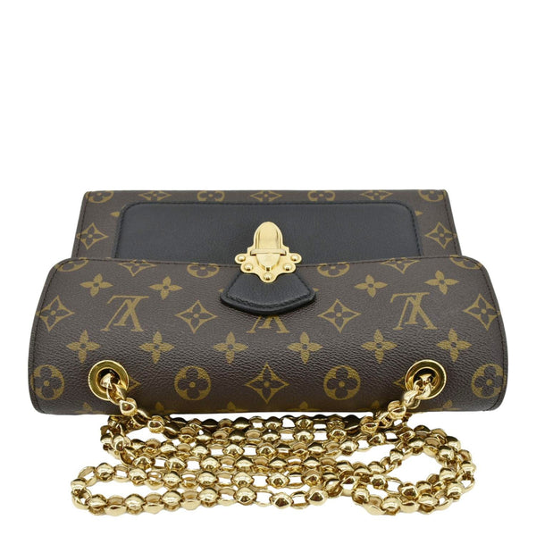LOUIS VUITTON Victoire Monogram Canvas Crossbody Bag Black upper look