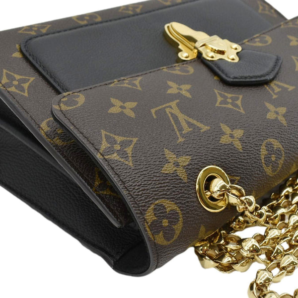 LOUIS VUITTON Victoire Monogram Canvas Crossbody Bag Black