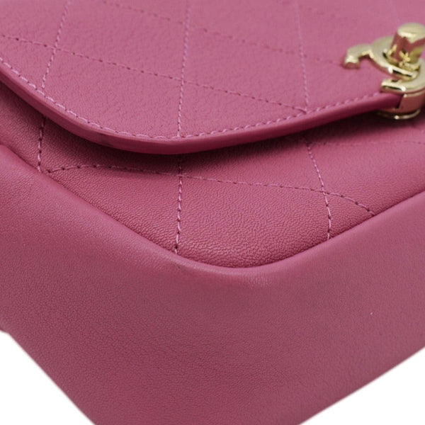 CHANEL Casual Trip Leather Waist Bag Pink