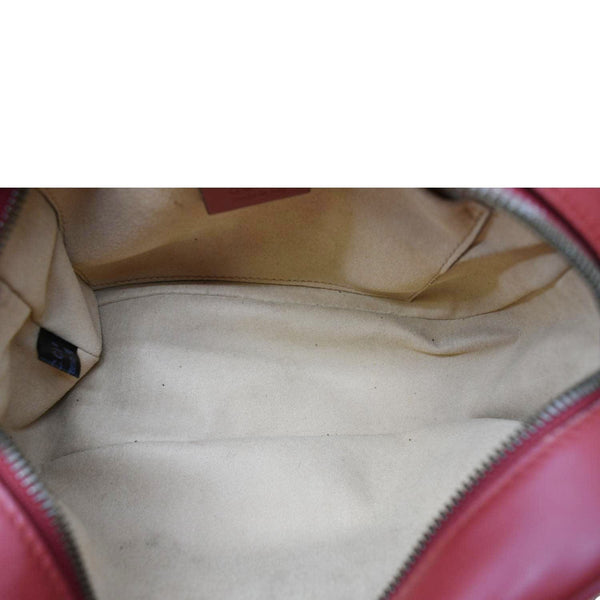 GUCCI GG Marmont Small Matelasse Chevron Leather Crossbody Camera Bag Red 447632