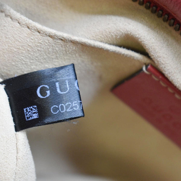 GUCCI GG Marmont Small Matelasse Chevron Leather Crossbody Camera Bag Red 447632