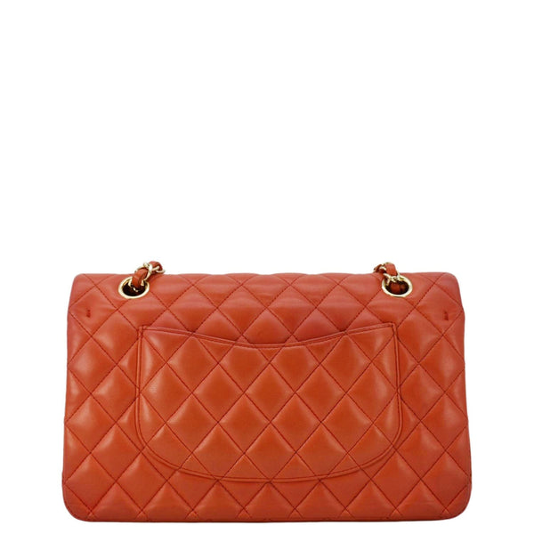 CHANEL Classic Double Flap Medium Quilted Leather Shoulder Bag Red