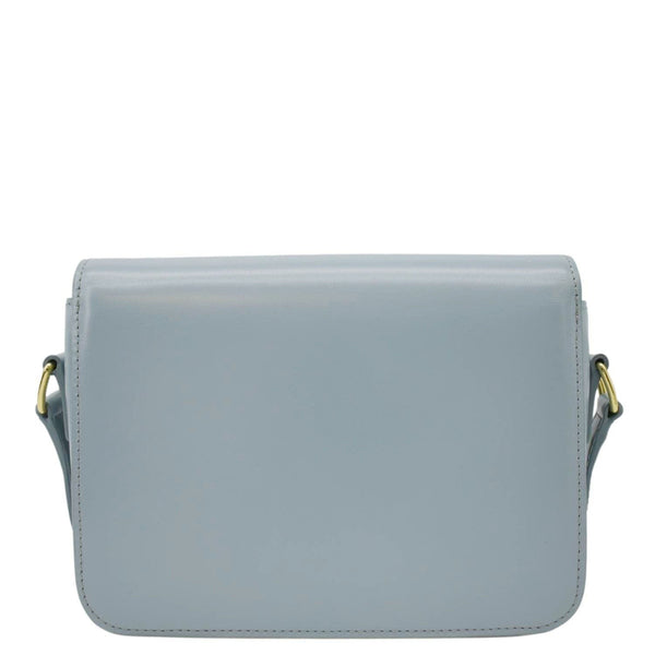 CELINE Teen Triomphe Leather Shoulder Bag Soft Pale Blue