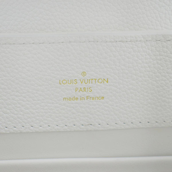 LOUIS VUITTON White tote bag with colorful floral embroidery