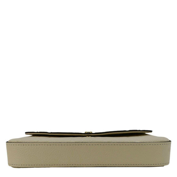 LOUIS VUITTON Felicie Pochette Empreinte Leather Crossbody Bag White