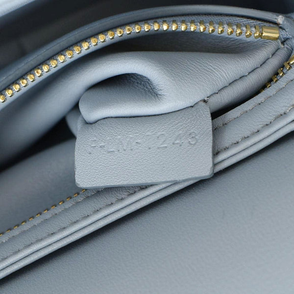 CELINE Teen Triomphe Leather Shoulder Bag Soft Pale Blue