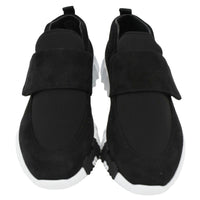 HERMES Low Top Bouncing Suede  Sneaker Black Size 35